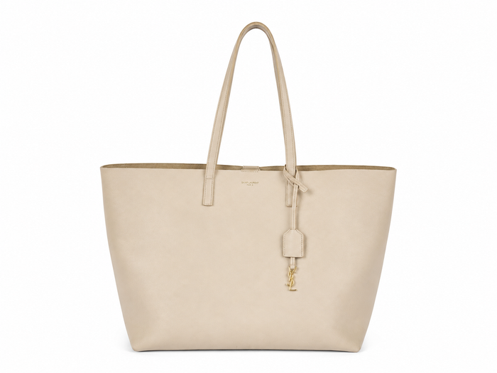 Saint Laurent Shopping Tote in Pelle Beige